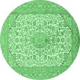 thumbnail image 1 of Ahgly Company Indoor Round Persian Emerald Green Traditional Area Rugs, 7' Round, 1 of 4