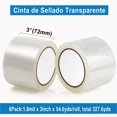 thumbnail image 2 of Cinta de embalar transparente, 6 rollos, 54,6 yardas por rollo, cinta de embalaje resistente para embalar, sellar y almacenar, 2 of 4
