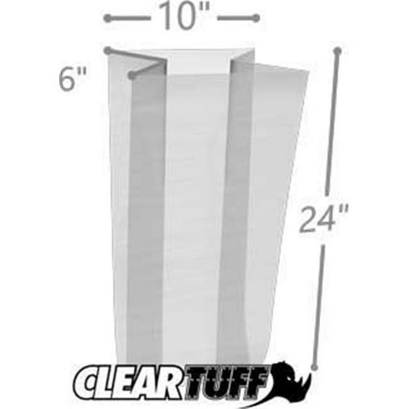 International Plastics GB2100624 10 x 6 x 24 Po. 2 Mil Sacs en Poly Transparents à Gousset - Boîte de 500