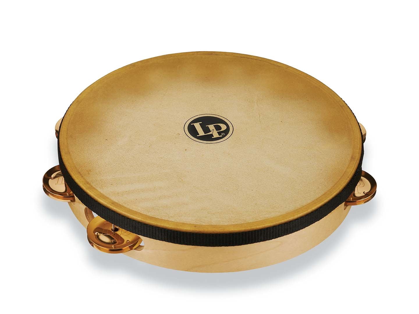 Latin Percussion Pro 10 Single Row Headed Tambourine - Bronze - LP383-BZ