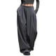 thumbnail image 2 of Pincandy Women's Fashion Casual Solid Color Ruched Elastic Waist Pants - Loose Fit for Outdoor Activities, 2 of 6