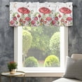 thumbnail image 4 of Mushroom Farmhouse Short Window Curtain Valances, Butterfly Eucalyptus Leaf Butterfly Plant Rod Pocket Kitchen Valances for Living Room Bedroom Bathroom Cafe 42" x 18", 4 of 8