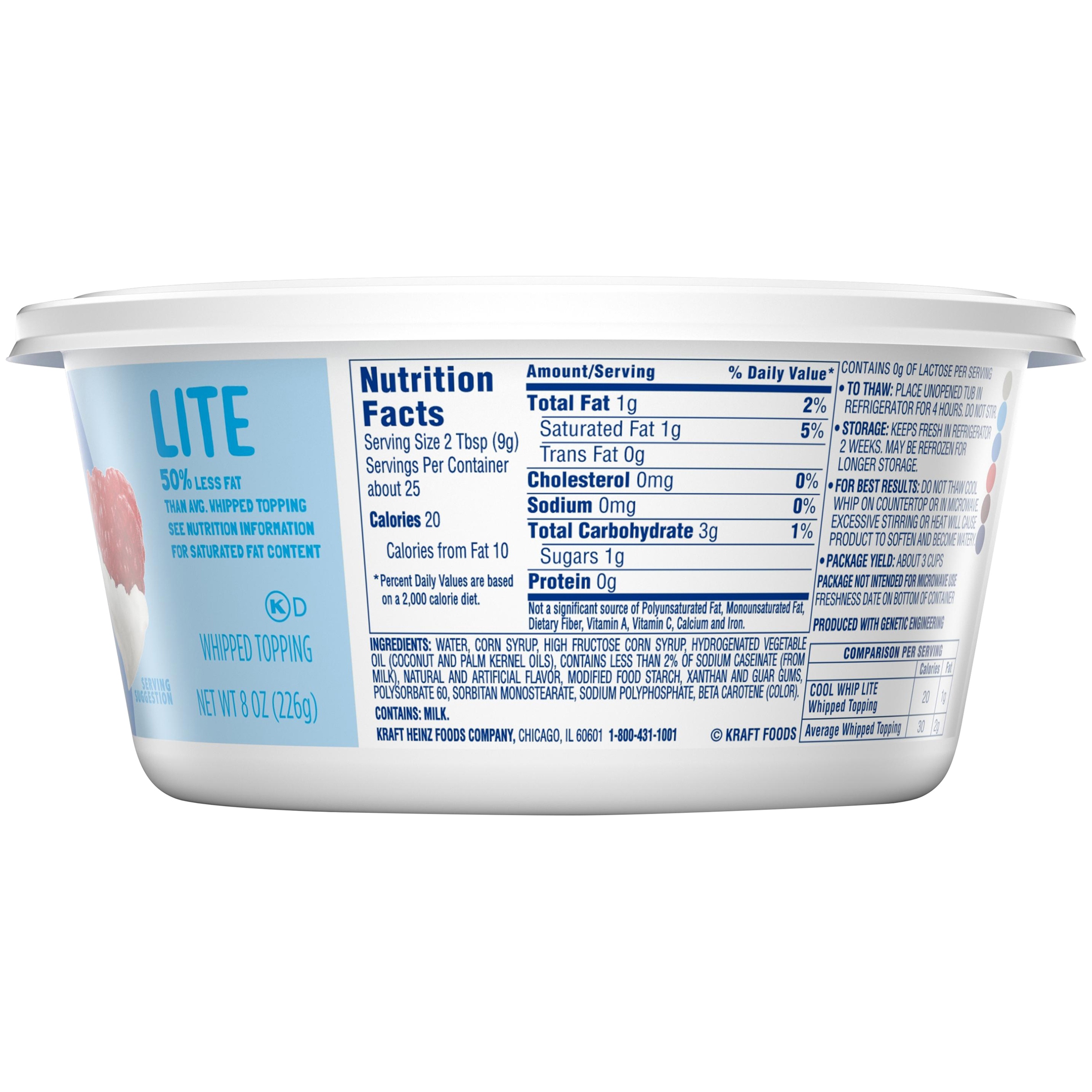 12 oz cool whip equals how many cups