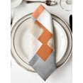 thumbnail image 2 of nqOlkjepod Abstract Orange Grey Cloth Napkins Set of 6 Reusable Dinner Napkins, Vintage Simple Color Blocks Cocktail Napkin Washable Table Napkins for Wedding/Holiday Party/Baby Shower 20"x20", 2 of 8