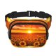 thumbnail image 1 of Fotbe Sunset Golden Sunflower Field Cangurera Cuadrada con Estampado de Doble Capa, Bolsa de Cintura Ajustable Mini para Hombres y Mujeres, 1 of 9