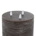 thumbnail image 4 of DecMode Brown Wax Indoor Outdoor Flameless Candle with Remote Control, Set of 3 4", 6", 8"H, 4 of 14