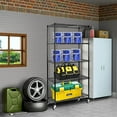 thumbnail image 2 of 5 Tier Storage Shelves,Heavy Duty Wire Shelving Rack with Wheels, Adjustable Rolling Shelving Unit with NSF Certified , 800 Lbs Capacity, For Kitchen, Pantry, Garage,18"D X 35.5"W X 71"H,Black, 2 of 7