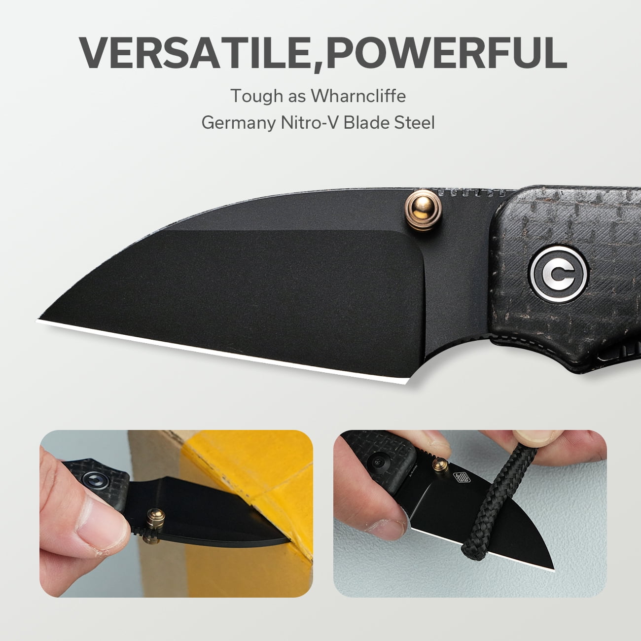 CIVIVI Baby Banter Pocket Folding KnifeWharncliffe 2.32" Nitro-V Blade Small Knife C19068SC-1
