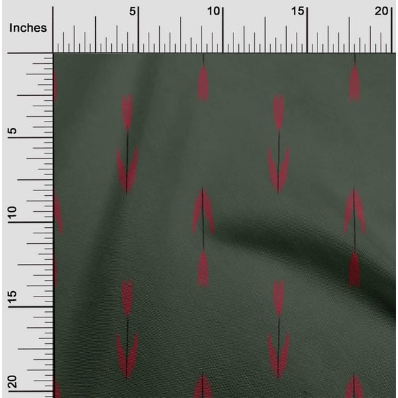 oneOone Polyester Lycra Fabric Arrow Ikat Print Fabric By The Yard 56 Inch Wide