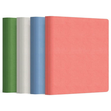 ViVin D-ring Binders with 5 Dividers 1 inch, Soft Binder for Letter Size, 4-Pack Muti-Color 10.4" x1"x11.6"