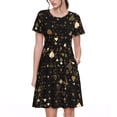 thumbnail image 1 of Vsdgher Robes Midi Maxi Décontractées pour Femmes Été 2025 Légères Manches Courtes Col Rond Robe de Plage, 1 of 6