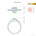 thumbnail image 4 of Angara Natural 0.7 Ct. Aquamarine with Diamond Halo Ring in 14K White Gold for Women (Ring Size: 3.5), 4 of 9