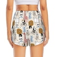 thumbnail image 2 of Lsque Hand Drawn Animals Printed Women's Running Shorts with Liner Pockets,Elastic Quick Dry Workout Athletic Gym Yoga Shorts,Womens High Waist Shorts-X-Large, 2 of 9