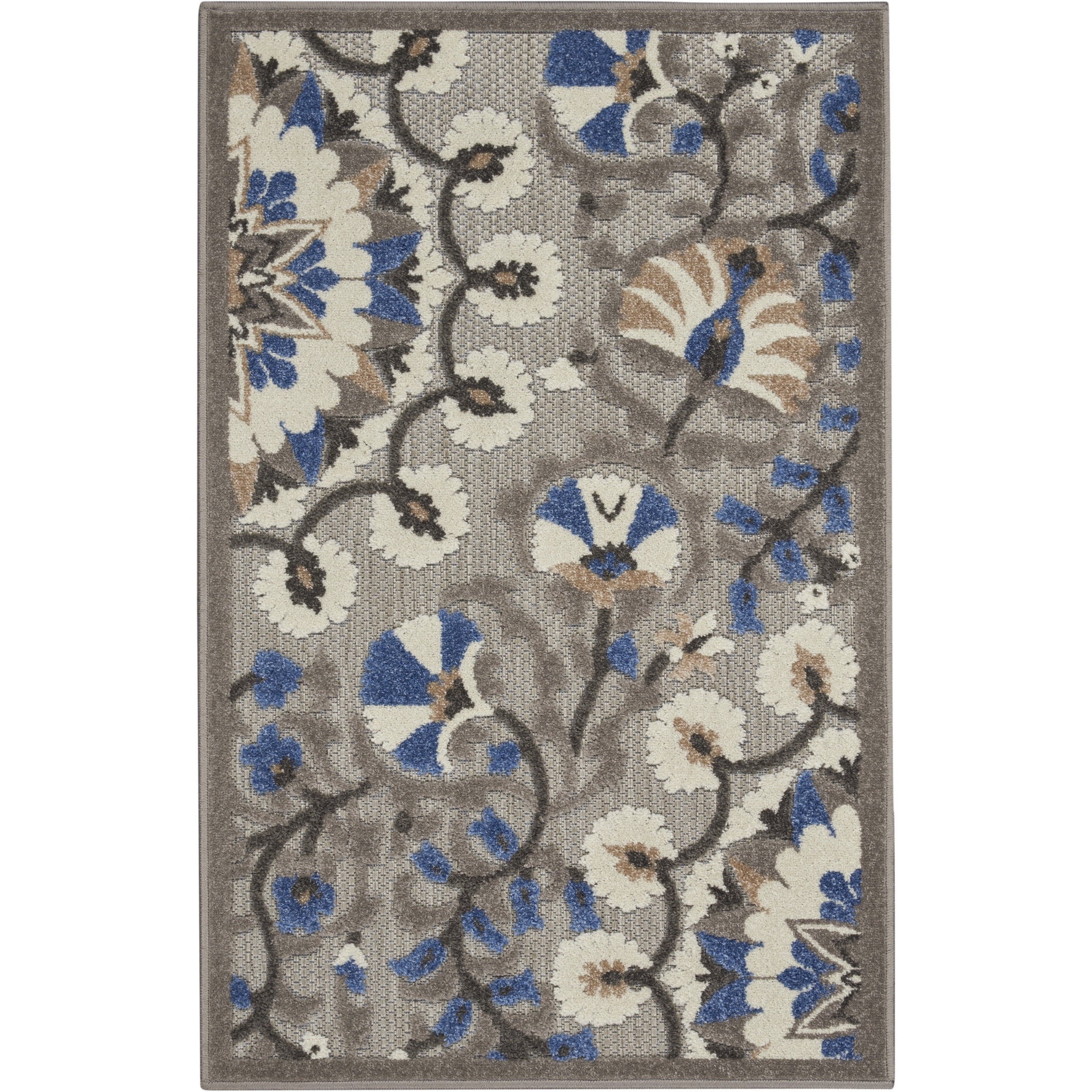 Nourison Aloha 2' x 3' Grey Multicolor Transitional Rug