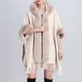 thumbnail image 2 of HJYCHN Hair Scarf for Women Ladies Imitation Collar Hooded Cape Shawl Large Cardigan Scarf Scarves Shawls for Women Beige One Size, 2 of 4