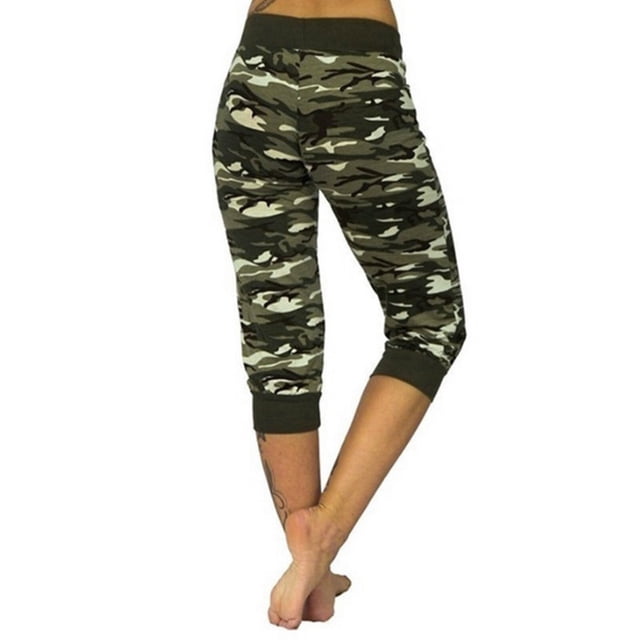 Wosthever Pantalones adelgazantes de Yoga para mujer, pantalones deportivos de viaje para interiores, ejercicio para trotar, mallas informales de Uniforme atlético ejercito verde S