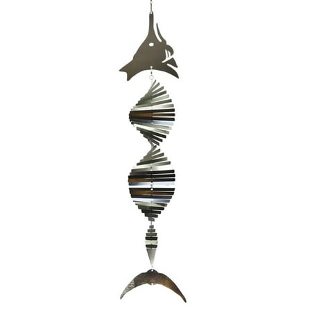 - In the Breeze Fish Shimmer Helix Hanging Wind Spinner, Stainless Steel, Marlin