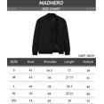 thumbnail image 6 of Men's Bomber Jacket Full Zipper Stand Collar Lightweight Casual Fashion Outdoor Jacket Coat Black Size M, 6 of 6