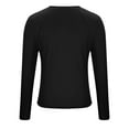 thumbnail image 6 of Kaemgyyd Women Going out Crop Tops Fall Casual Slim Basic Solid Color Shirts Long Sleeve Crew Neck Tight Tunic Tee Streetwear, 6 of 7