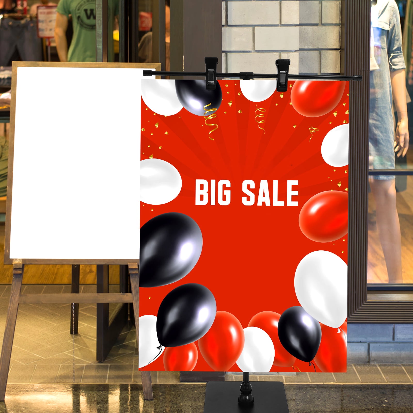 Banners Display Stand Easel Stores Stands for Adjustable Poster Stainless Steel Bracket