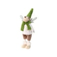 thumbnail image 6 of Green Scarf Santa Claus Doll with Reindeer Snowman Christmas Decorations for Window Display Indoor Outdoor Holiday Ornaments（Green-D), 6 of 6