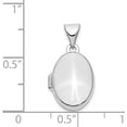 thumbnail image 5 of 14k White Gold 13mm Oval Plain Assembled Locket - 20.8mm, 5 of 7