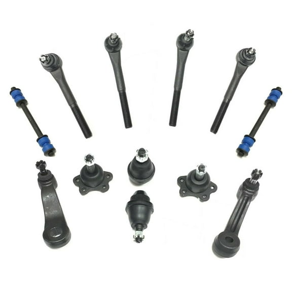 12 Pc Front Suspension Kit Inner & Outer Tie Rod Ends Upper & Lower Ball Joints Idler & Pitman Arms Sway Bar End Links Fits select: 1995-2000 CHEVROLET GMT-400, 1995-2000 CHEVROLET TAHOE