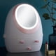 thumbnail image 1 of Organizador de cosméticos Caja de almacenamiento transparente con espejo HD Luz LED Lámpara recargable por USB Joyas Maquillaje A prueba de polvo Maquillaje portátil, 1 of 8