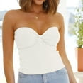 thumbnail image 6 of SUNBS Tube Tops for Women Y2K Summer Twist Knot Knit Strapless Sleeveless Sweater, 6 of 7