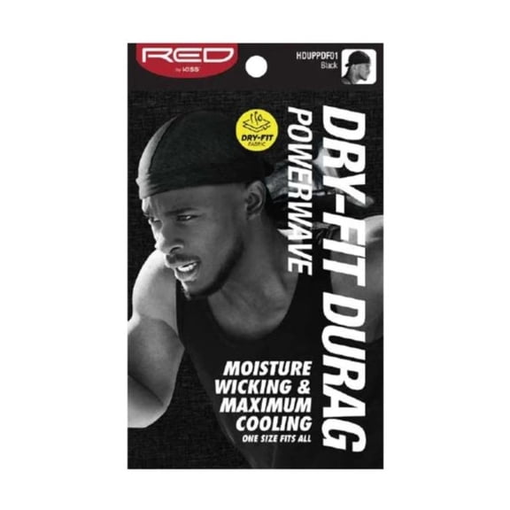 KISS - RED POWER DRI-FIT DURAG (BLACK)