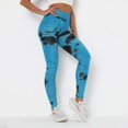 thumbnail image 2 of Gibobby Pantalones deportivos Pantalones de corbata teñidos, pantalones elásticos de cintura alta para Yoga para mujer, ejercicio de , pantalones ajustados de Yoga(Azul， L), 2 of 5