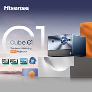 Hisense C1 Trichroma Laser 4K UHD Mini Projector with Dolby Vision, Dolby Atmos, 1,600 Lumen Brightness