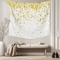 thumbnail image 5 of Yellow Polka Dot Large Tapestry for Bedroom Wall Hanging Tapestry, Ombre Abstract White Monochrome Ceiling Backdrop Tapestries Poster Blanket Wall Decor for Teens Room Living Room Dorm 100" x 59", 5 of 8