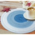 thumbnail image 1 of Set de 6 Sets de Table Ronds Bleu Paon, Sets de Table Adaptés aux Fêtes, Réunions de Famille et Utilisation Quotidienne, 36cm, 1 of 5
