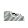 thumbnail image 4 of Unique Bargains Men's Long Sleeve Pullover Top Crew Neck Striped T-Shirts 38 Gray White, 4 of 7