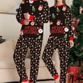thumbnail image 5 of Conjuntos de pijamas familiares a juego para papá Pijamas navideños con camiseta de manga larga y pantalones Ropa de estar por casa, 5 of 5
