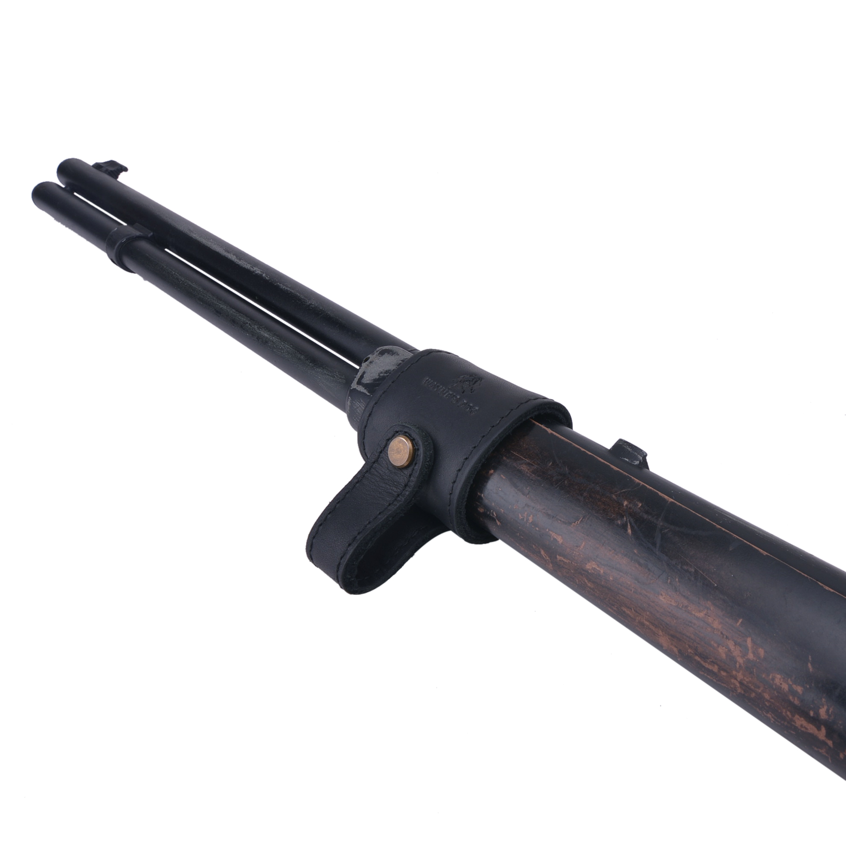 Leather Gun Sling Barrel Mount Gun Holster for Not Drilling Wood of Your Gun