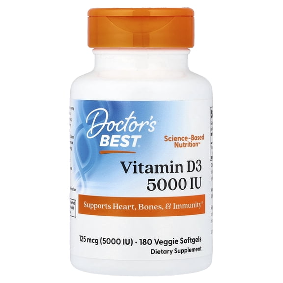 Doctors Best Vitamin D3 100mcg (5000 IU) 180 Softgel