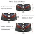 thumbnail image 5 of ALAZA American Eagle Flag Windshield Sun Shade Car Foldable Visor Block UV Rays Protector 57"x31.5", 5 of 8