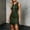 Army Green, variant on Dolkfu Fringe Summer&Fall Dresses for Women Western Style Green Crew Neck Sleeveless Mini Bodycon Dresses Suede Retro Solid Dresses Army Green,L