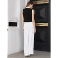 thumbnail image 5 of DARING DIVA Women's Button Down Waistcoat Tops V-Neck Classy Sleeveless Vest S Black, 5 of 7