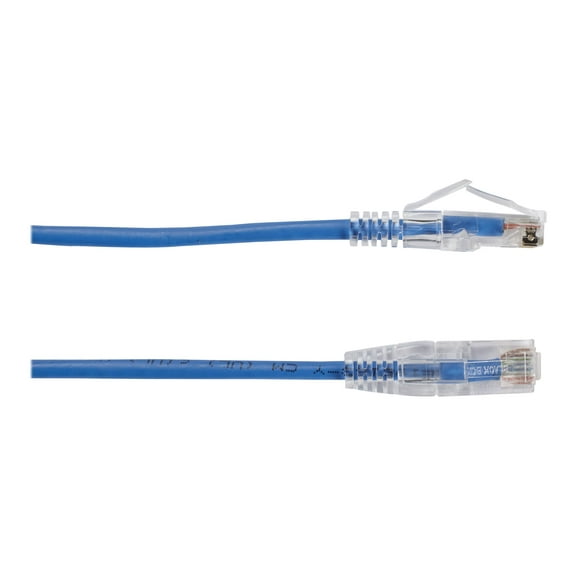 Black Box Slim-Net - Patch cable - RJ-45 (M) to RJ-45 (M) - 10 ft - UTP - CAT 6a - booted, molded, stranded - blue