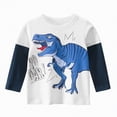 thumbnail image 2 of HCNTES Toddler Baby Girls Boys Long Sleeve Shirts Raglan Shirt Baseball Tee Cotton T-Shirts(White,4-6 Years), 2 of 5
