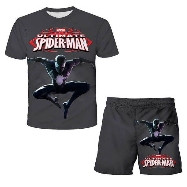 Spiderman Winter Clothes for Girls Boutique Outfits Graphic T-Shirt 3D Printing Children's Clothing Boys Outfit Set Girl 20229T Gong Bohan LED