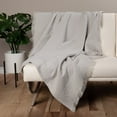 thumbnail image 3 of Sticky Toffee Muslin Throw Blanket for Adults, 100% Cotton, 60x50 in, Soft Lightweight and Breathable Throw for Couch, Gray, 3 of 7