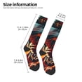 thumbnail image 2 of Daiia Sports Socks 60s Western Skull Cowboy Printed Novelty Crew Socks for Men Women Knee High Socks Cotton Socks Soft & Breathable Support Unisex Socks, 2 of 9
