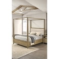 thumbnail image 3 of Miekor Furniture 1pc Rustic Charm Queen Canopy Bed Clean-lined Frame Natural Wood Finish Bedroom Furniture MK9348, 3 of 6