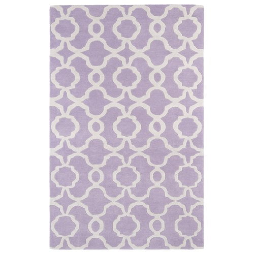 Kaleen Revolution Lilac White Area Rug, Lilac Area Rugs