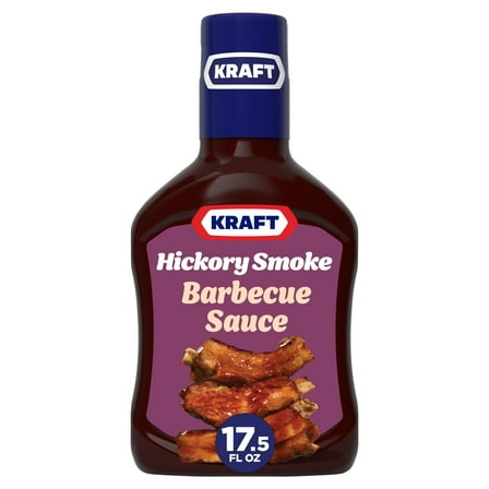 2X - Kraft Hickory Smoke Slow-Simmered Barbecue Sauce, 17.5 Oz Bottle