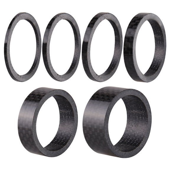5 Pcs Road Bicycles Headset Washer Bike Stem Headset Spacers Carbon Fiber Bike Fork Washer Bicycles Accessories